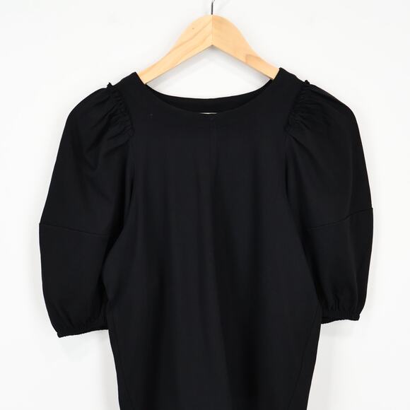Madewell Puff Sleeve Tee Jet Black Size Small NWT - Picture 3 of 7